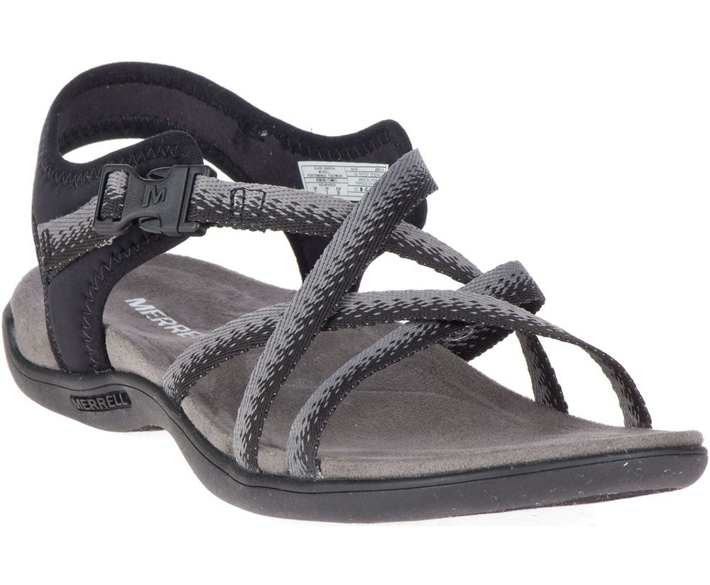 Sandalias Mujer - Merrell District Muri Lattice - Negras/Gris - UYIG-54928